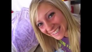 CARMEN KINSLEY Cute 19 YO Blonde Huge Cock POV Blowjob and Facial